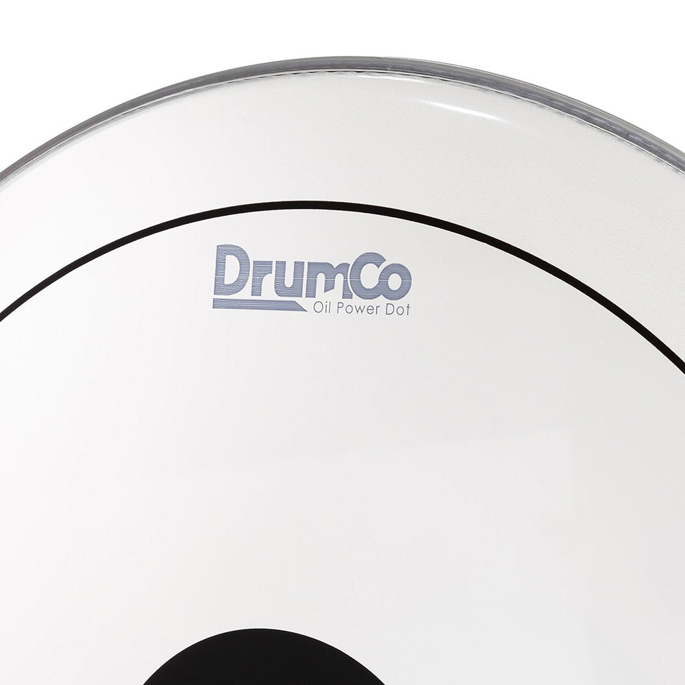 Drumco DR-22DPOBPD 22" Double Ply Oil w-Black Power Dot on Top-accessories-Drumco-Hermes Music